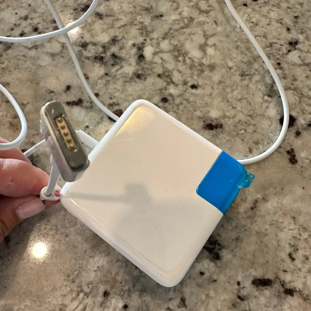 Apple White and Blue MagSafe Power Adapter